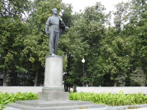 Kazan. Socha Uljanova - Lenina študenta Kazanskej univerzity..