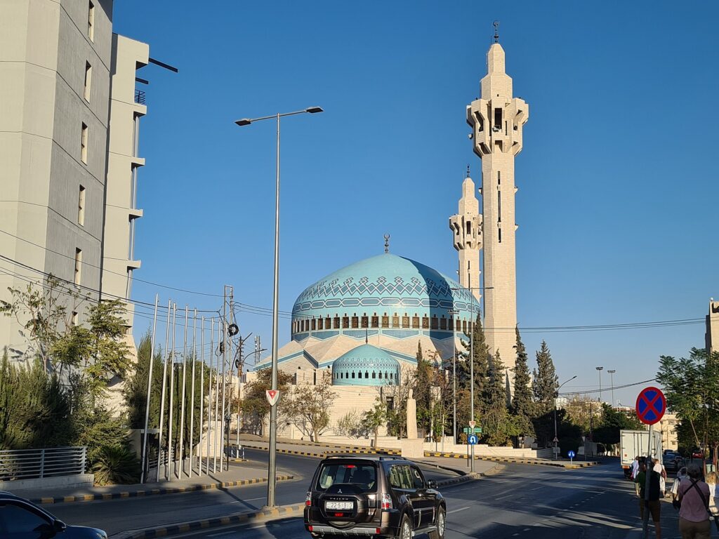 Ammán, mešita kráľa Abdullaha bola postavená len nedávno medzi rokmi 1982 - 1989